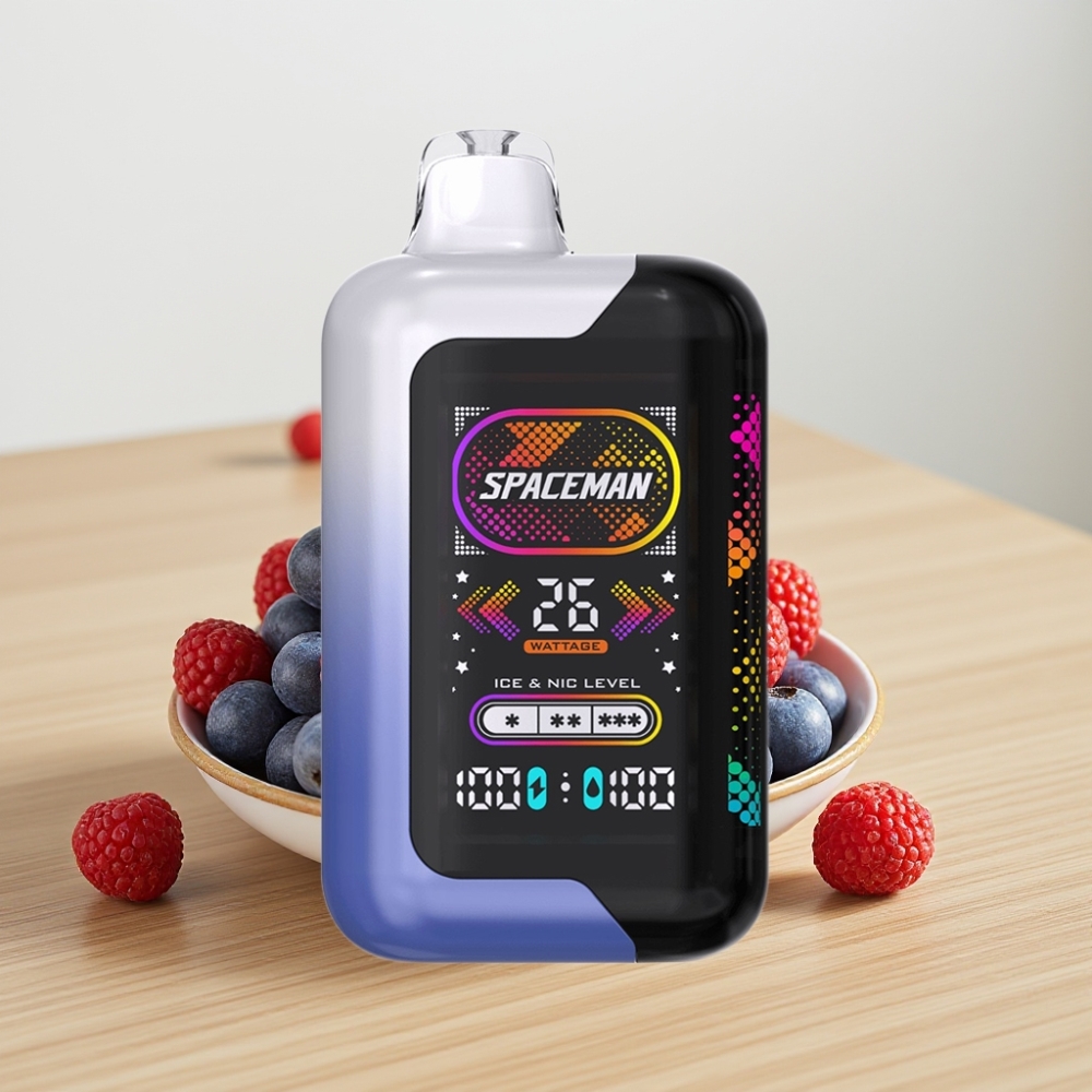 SMOK SPACEMAN SP40000 Bez Nikotina Disposable Vape 40000 Pufova 20ml Plava Malina Led