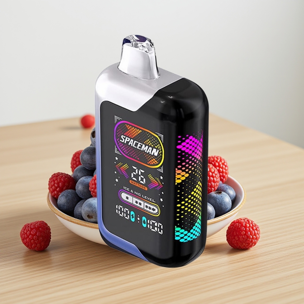 SMOK SPACEMAN SP40000 Bez Nikotina Disposable Vape 40000 Pufova 20ml Plava Malina Led