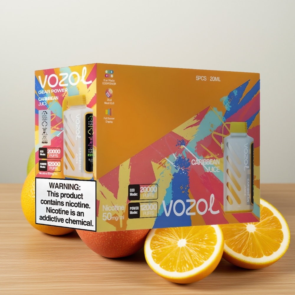 VOZOL Gear Power 20000 Puffs Dual Mesh Coil Karipska Sok 20mL 50mg