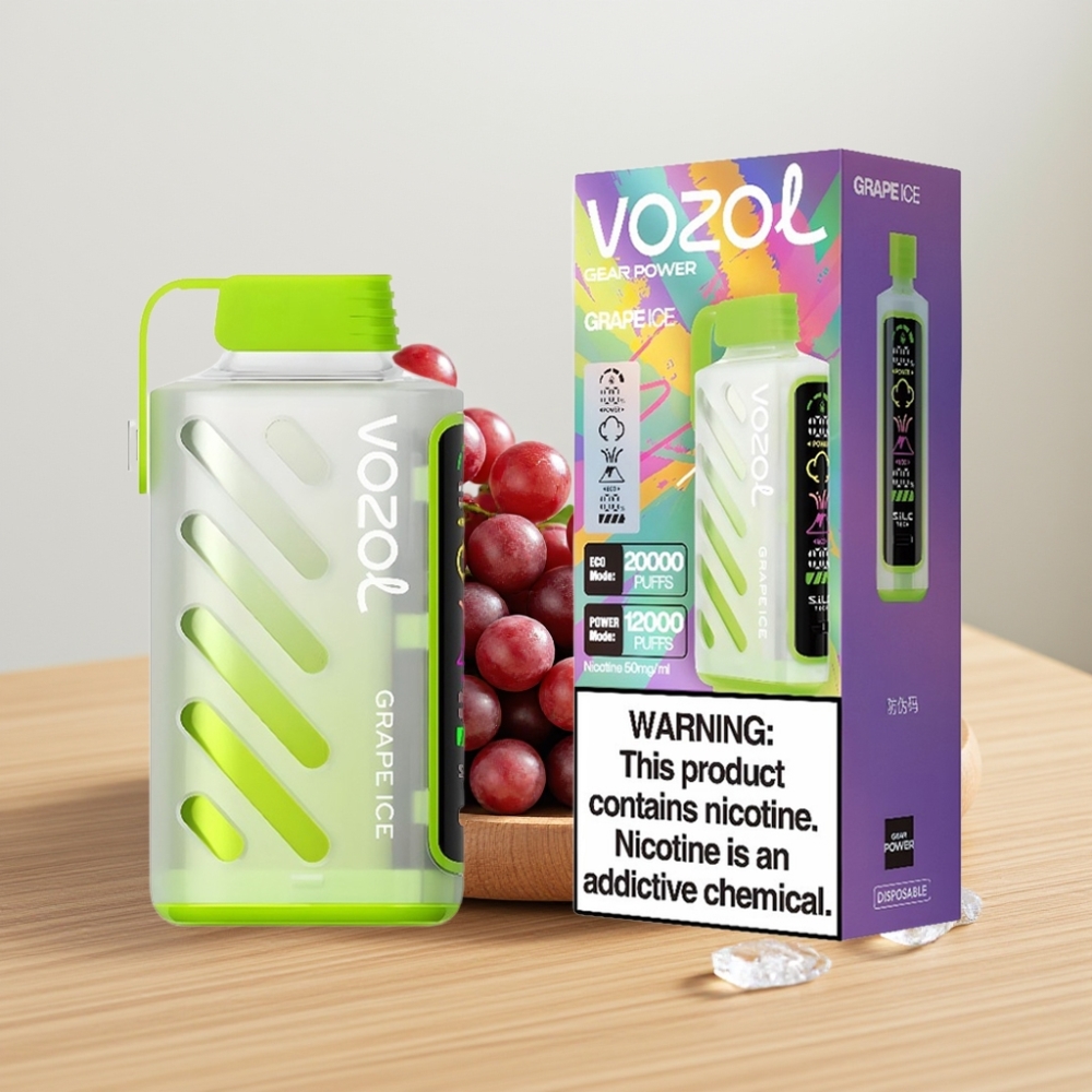 VOZOL Gear Power 20000 Pufova Dual Mesh Coil Grožđe Ice 20mL