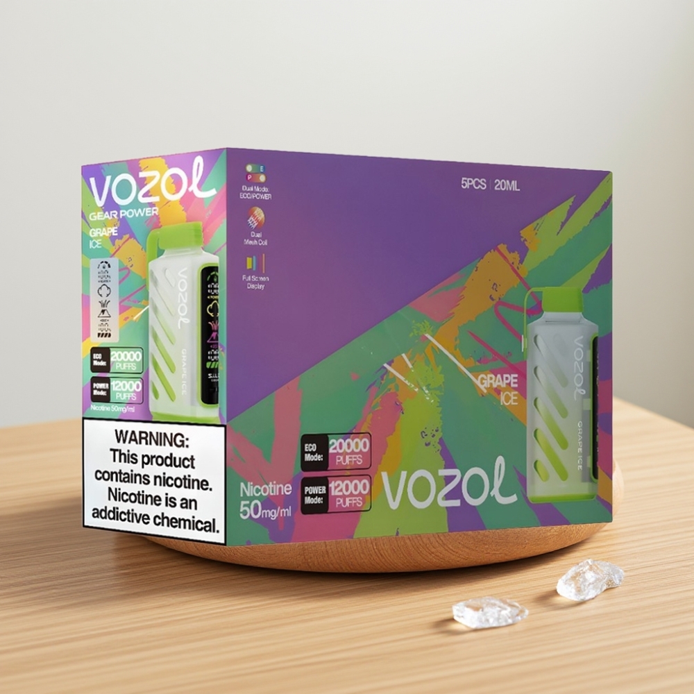 VOZOL Gear Power 20000 Pufova Dual Mesh Coil Grožđe Ice 20mL