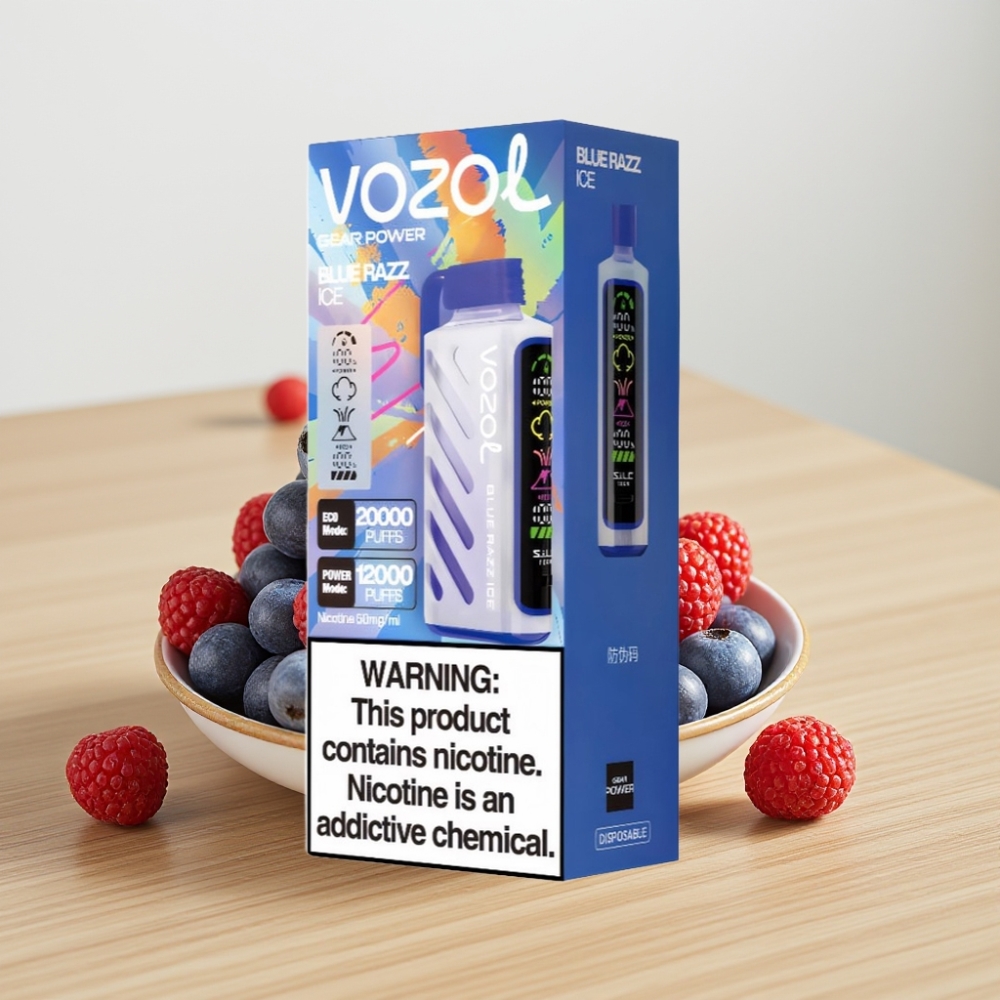 VOZOL Gear Power 20000 Pufova Dual Mesh Coil Plavi Razz Led Displej 20mL