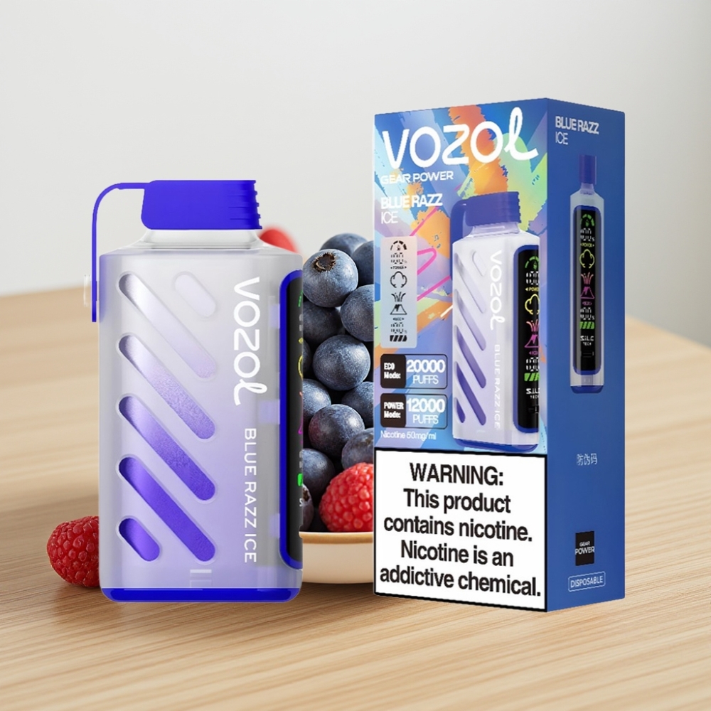 VOZOL Gear Power 20000 Pufova Dual Mesh Coil Plavi Razz Led Displej 20mL