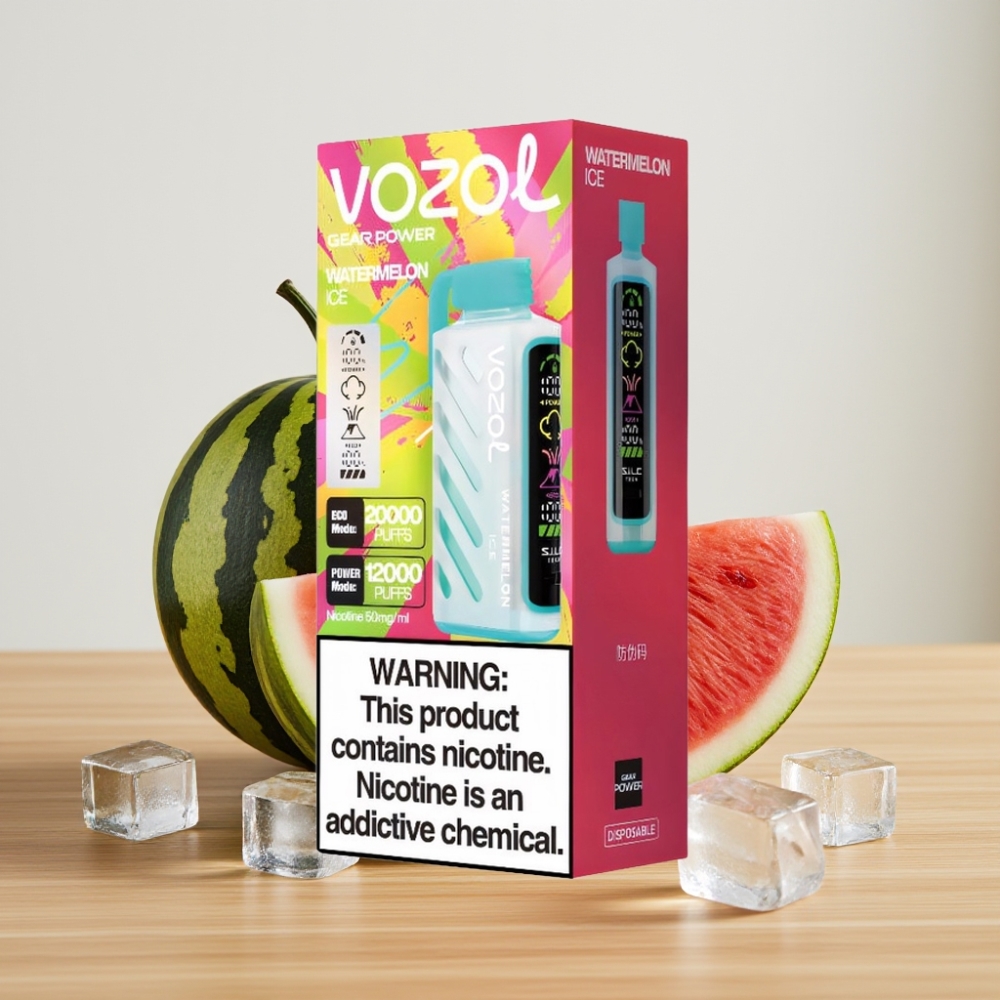 VOZOL Gear Power 20000 Pufova S.i.L.C. Tech Dual Mesh 20mL Lubenica Led