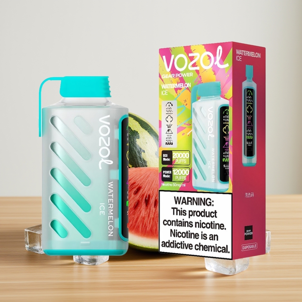 VOZOL Gear Power 20000 Pufova S.i.L.C. Tech Dual Mesh 20mL Lubenica Led