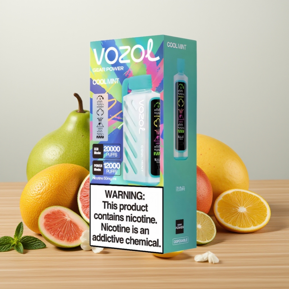 VOZOL Gear Power 20000 Pufova S.i.L.C. Tech Dual Mesh Coil 20mL Hladna Menta