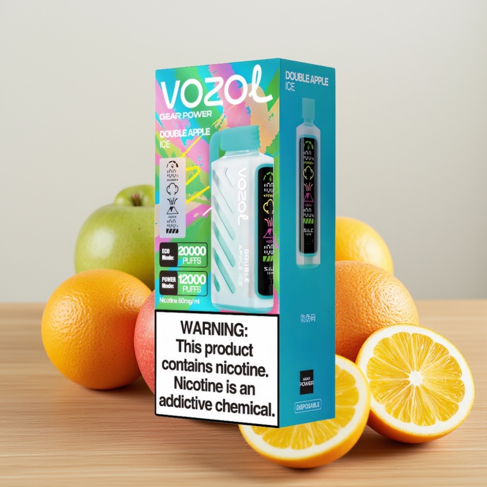 VOZOL Gear Power 20000 Pufova S.i.L.C. Tech Dual Mesh Coil Dupleks Jabuka Led