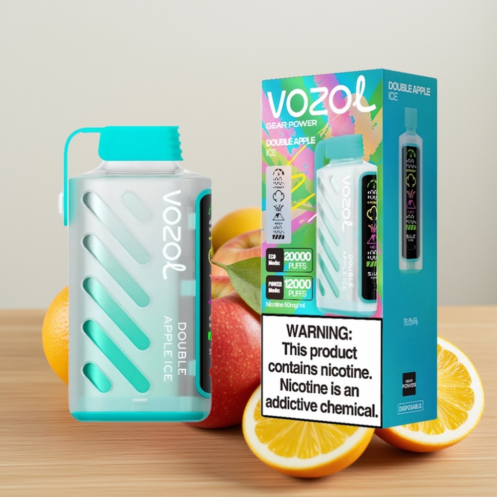 VOZOL Gear Power 20000 Pufova S.i.L.C. Tech Dual Mesh Coil Dupleks Jabuka Led