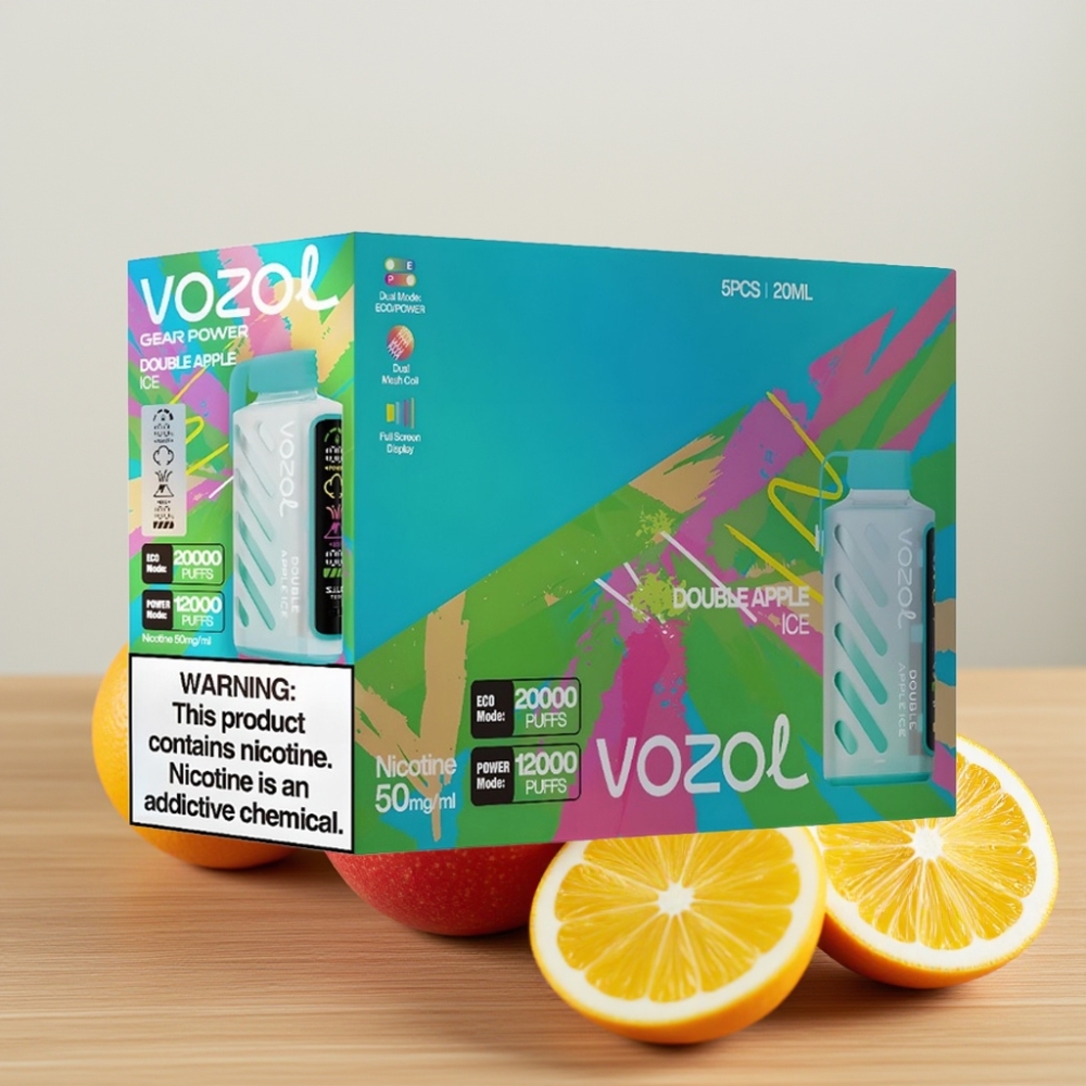 VOZOL Gear Power 20000 Pufova S.i.L.C. Tech Dual Mesh Coil Dupleks Jabuka Led