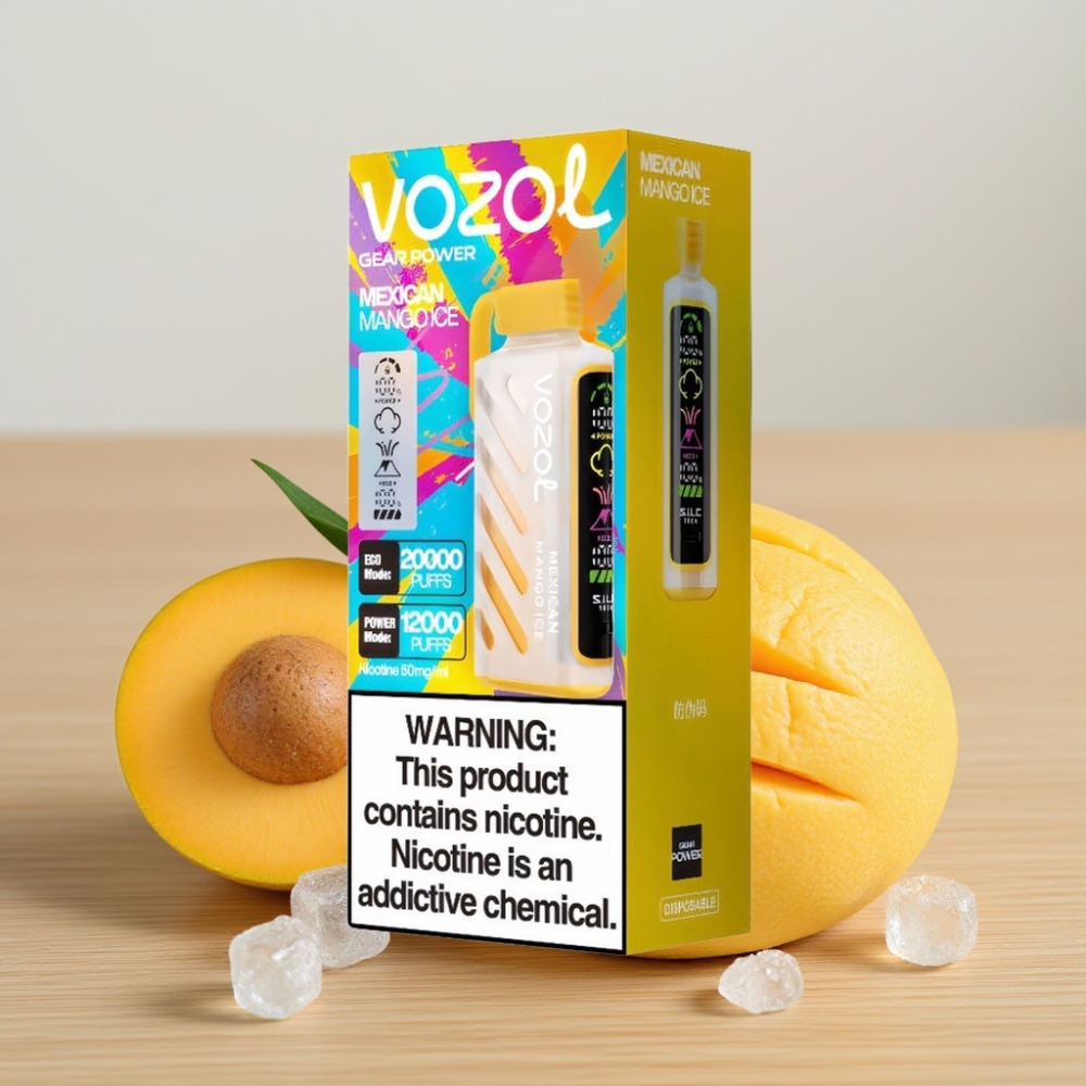 VOZOL Gear Power 20000 Pufova S.i.L.C. Tech Dual Mesh Coil Meksički Mango Led