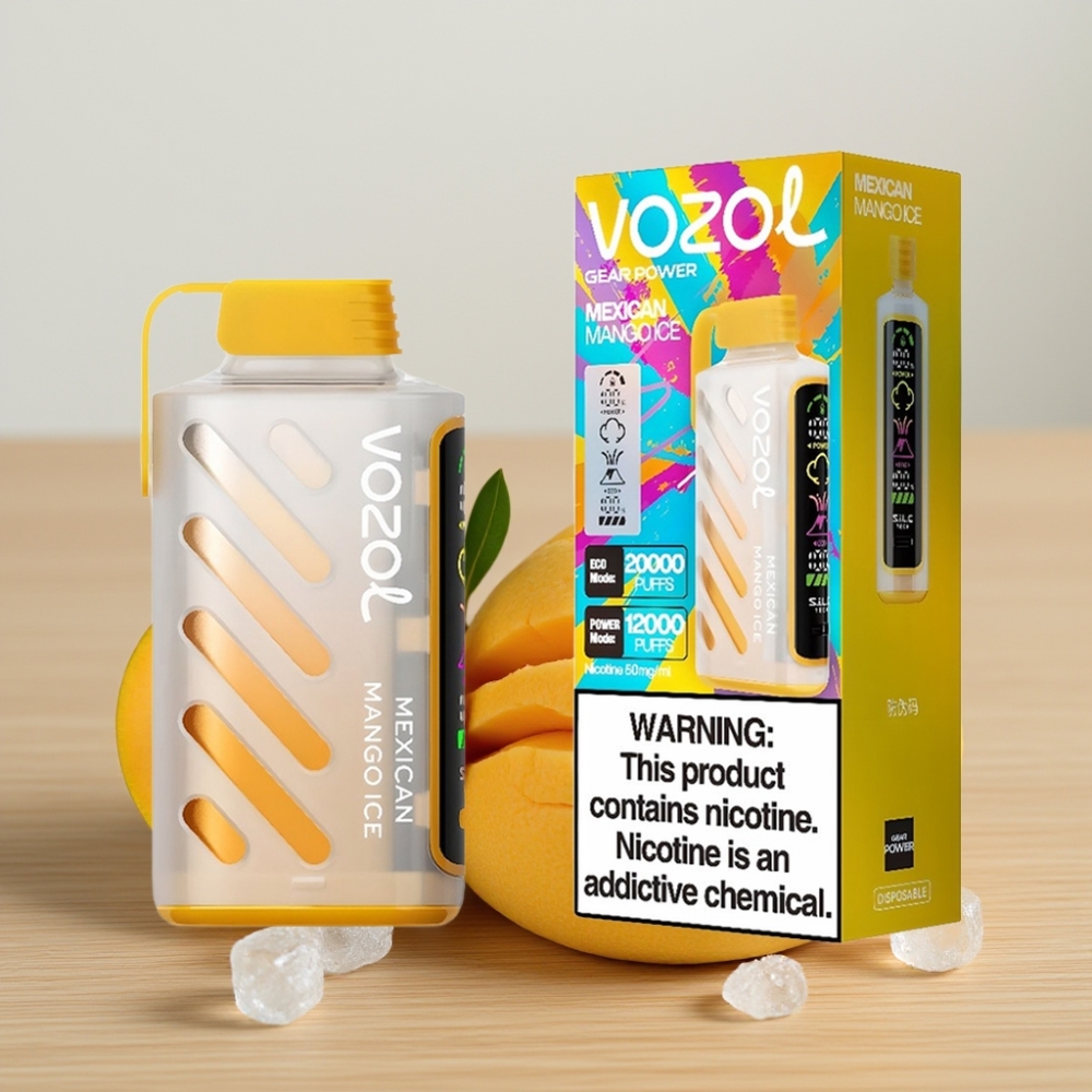 VOZOL Gear Power 20000 Pufova S.i.L.C. Tech Dual Mesh Coil Meksički Mango Led