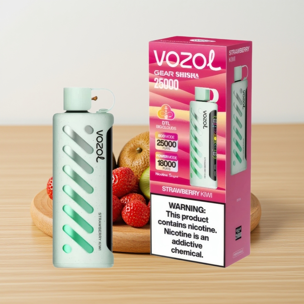 VOZOL Gear Shisha 25000 Pufova Dual Mesh 5mg/ml Jagoda Kivi