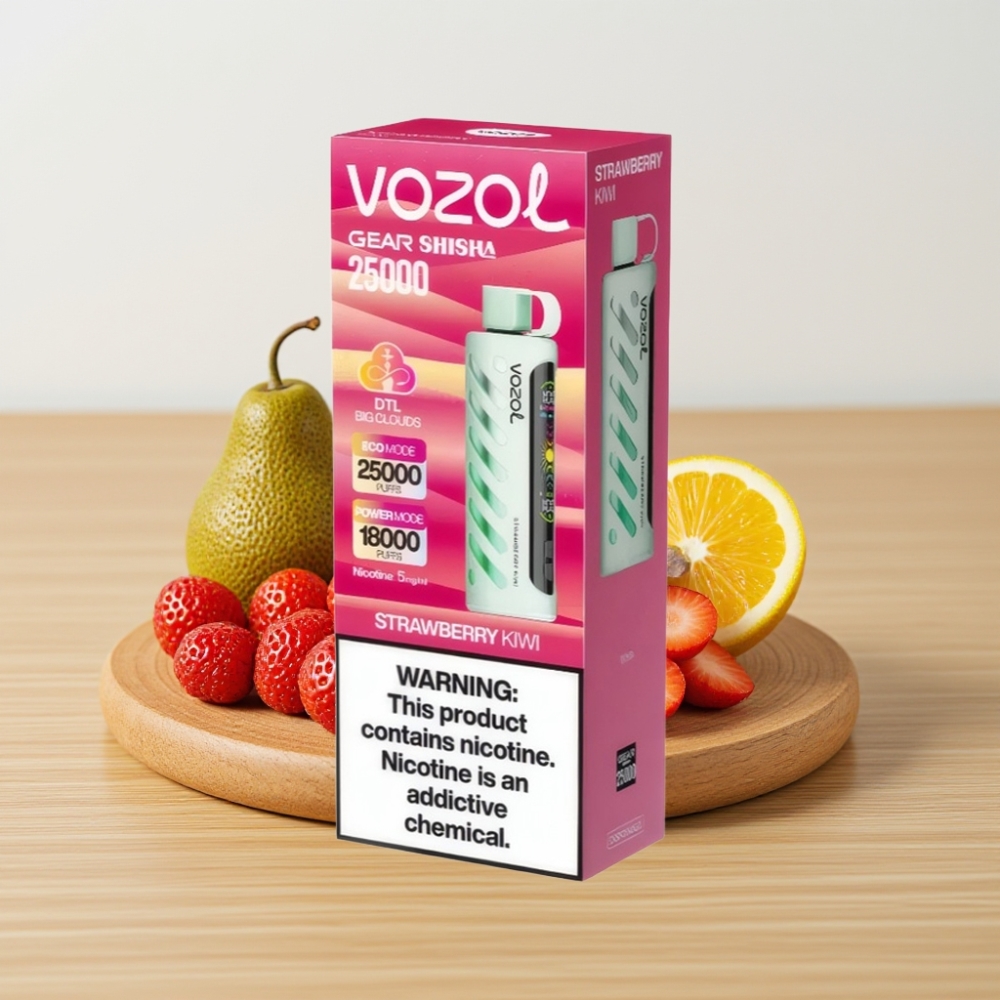 VOZOL Gear Shisha 25000 Pufova Dual Mesh 5mg/ml Jagoda Kivi