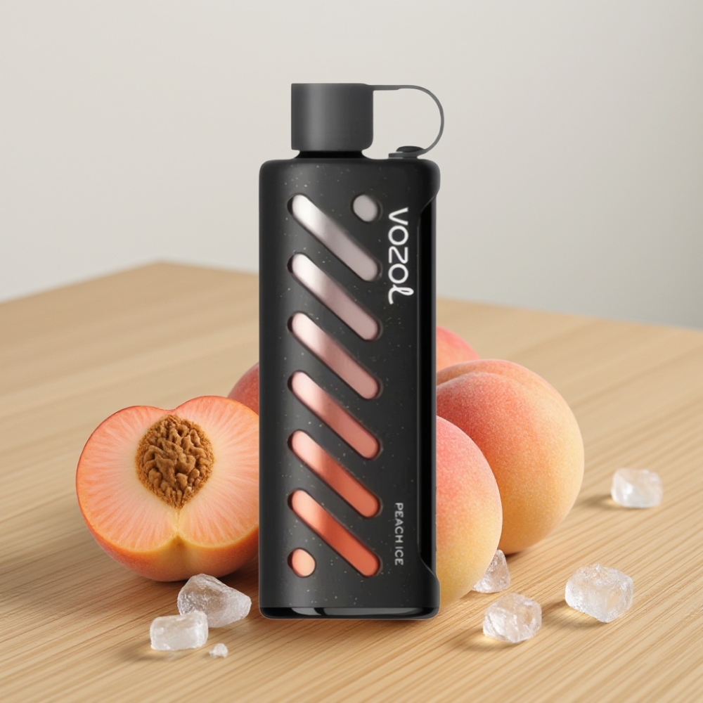 VOZOL Gear Shisha 25000 Pufova Dual Mesh, Breskva Led, 1000mAh, 5mg/ml
