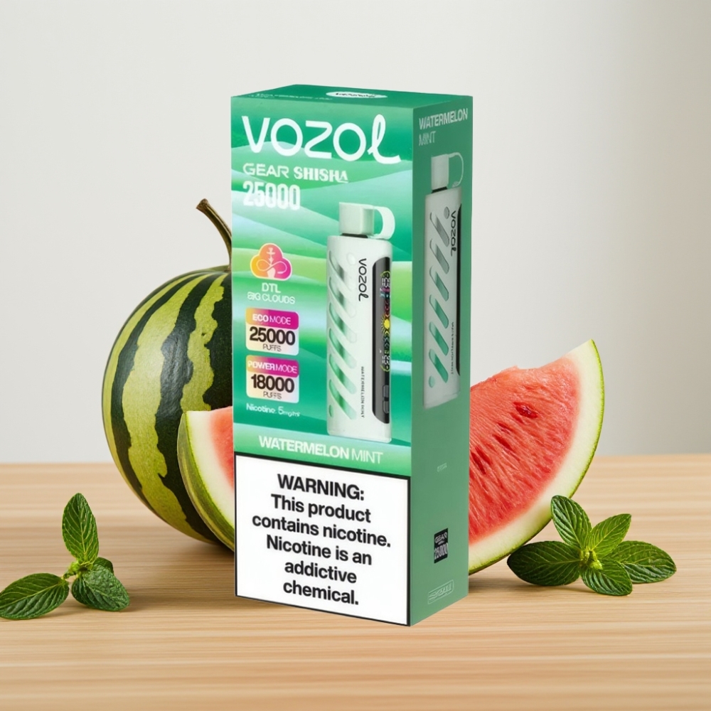 VOZOL Gear Shisha 25000 Pufova Dual Mesh Bubanj Lubenica Mentol S.iL.C Tech