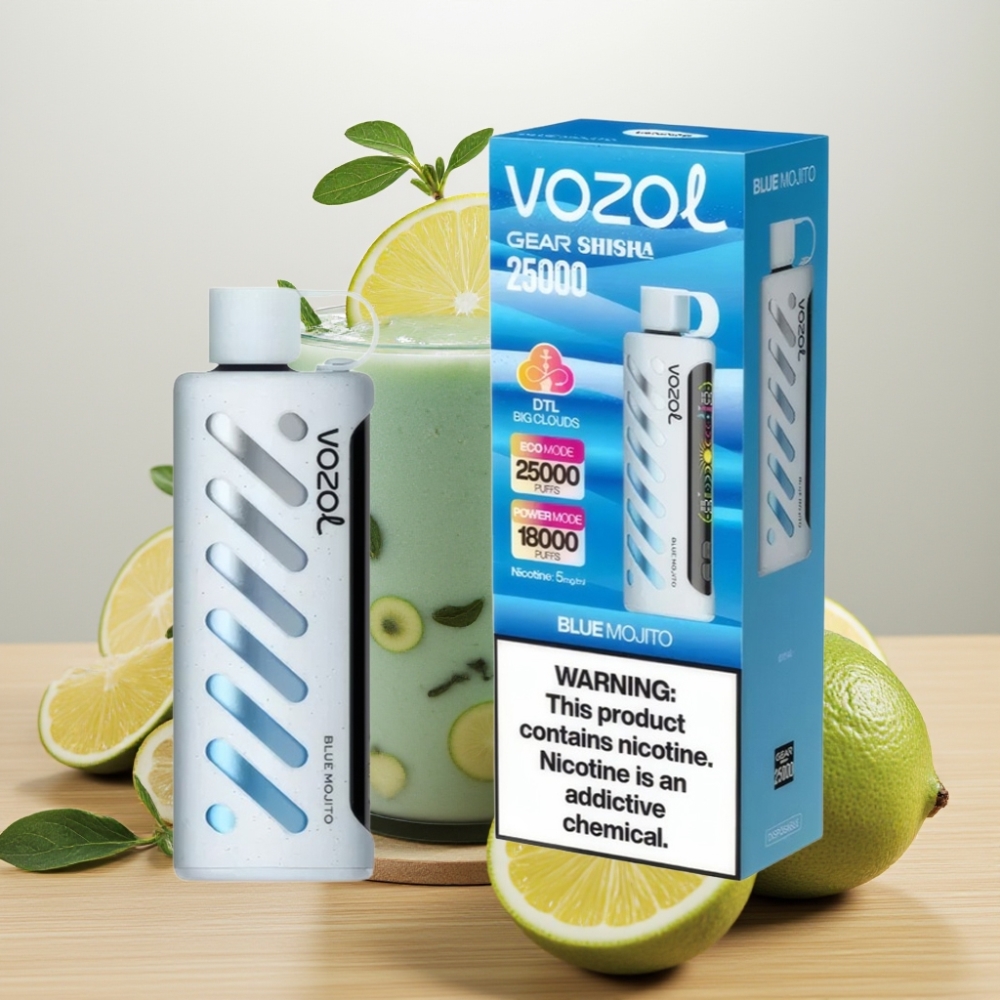 VOZOL Gear Shisha 25000 Pufova Dual Mesh Plavi Mojito 5mg/ml