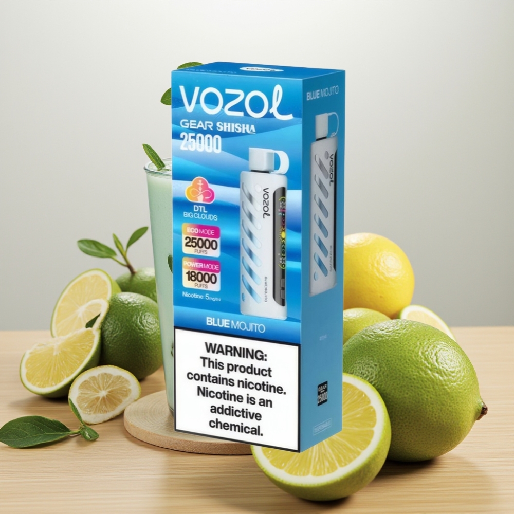 VOZOL Gear Shisha 25000 Pufova Dual Mesh Plavi Mojito 5mg/ml