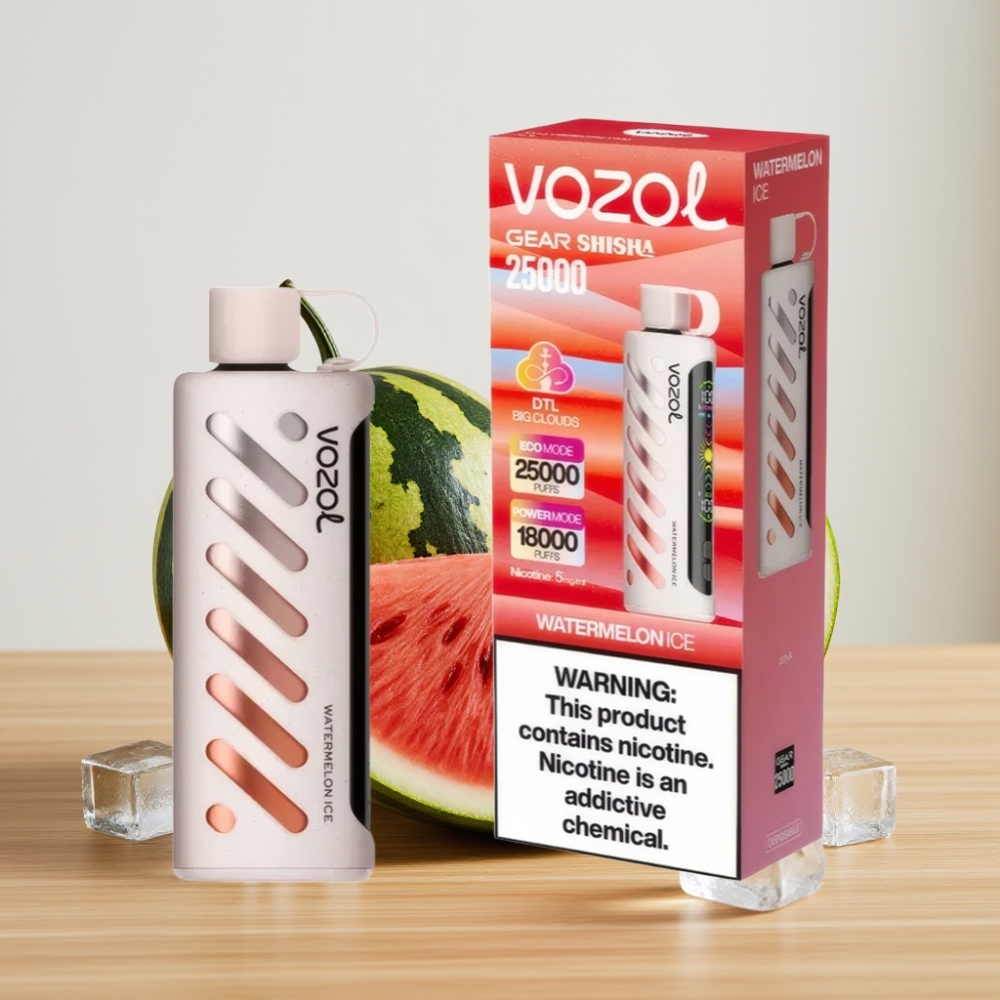 VOZOL Gear Shisha 25000 Pufova Dual Mesh S.i.L.C Tech Lubenica Led 5mg/ml