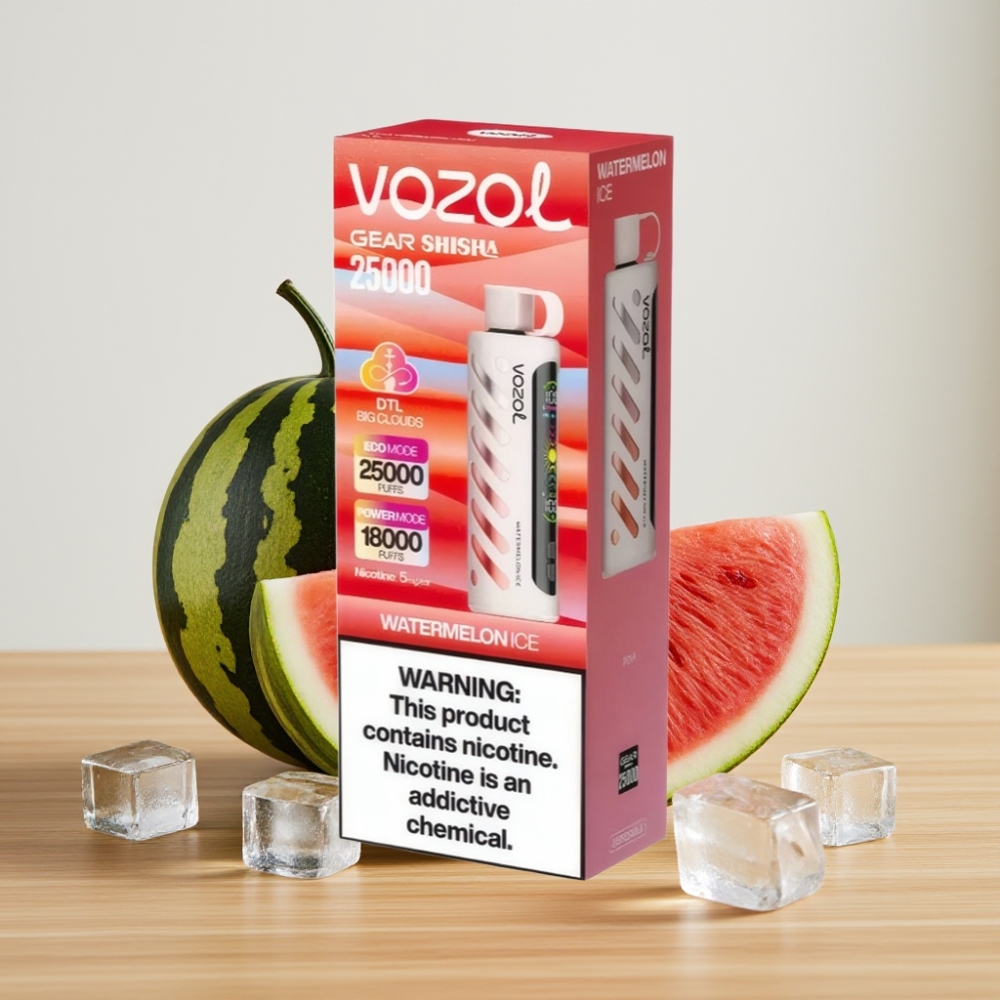 VOZOL Gear Shisha 25000 Pufova Dual Mesh S.i.L.C Tech Lubenica Led 5mg/ml