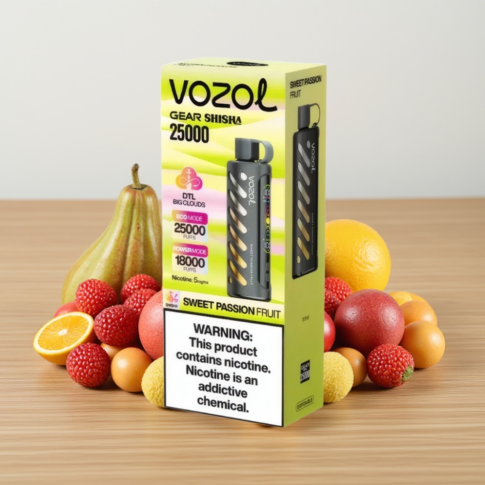 VOZOL Gear Shisha 25000 Pufova Dual Mesh S.i.L.C Tech Slatka Pasiflora