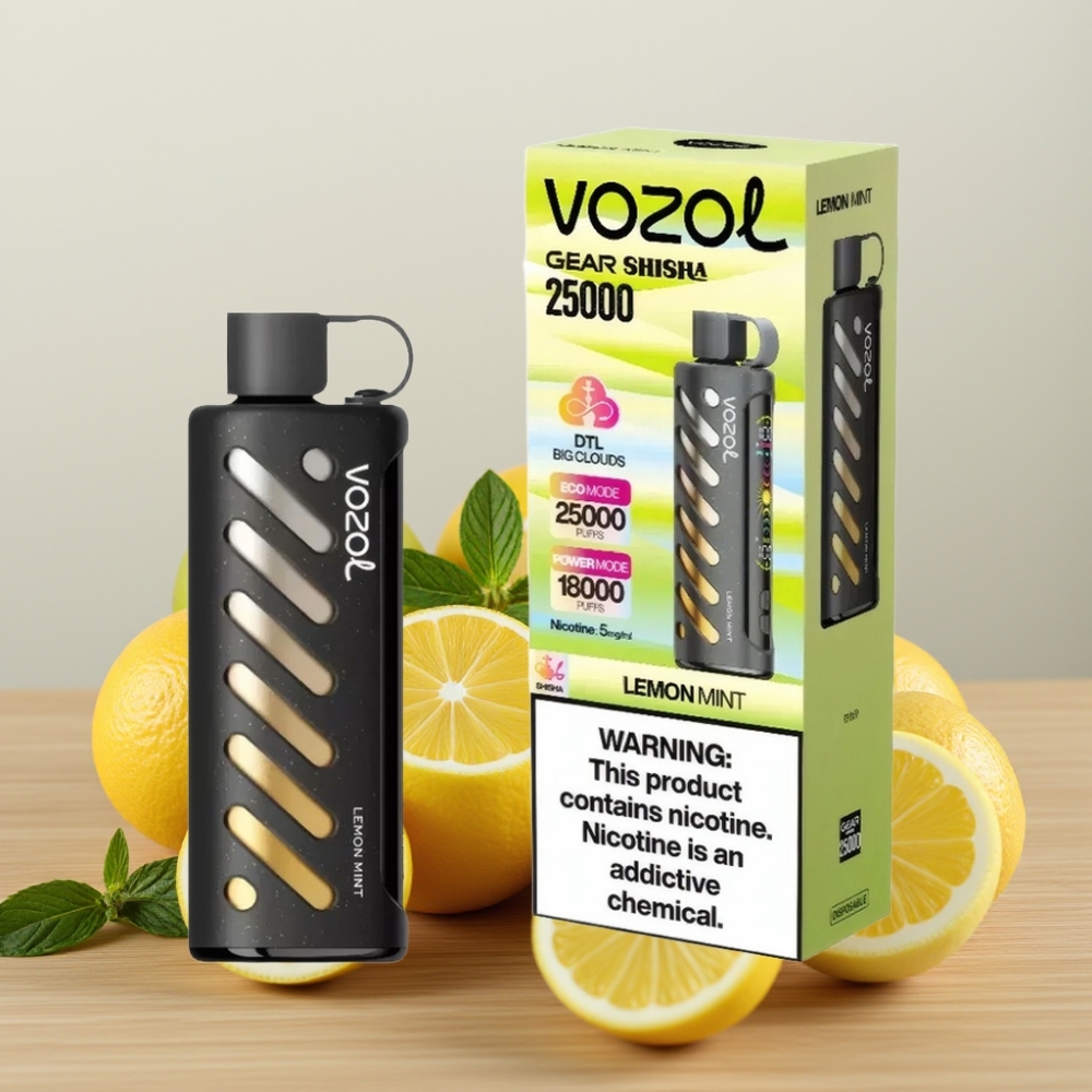 VOZOL Gear Shisha 25000 Pufova Limun Nana Dual Mesh S.i.L.C Tech