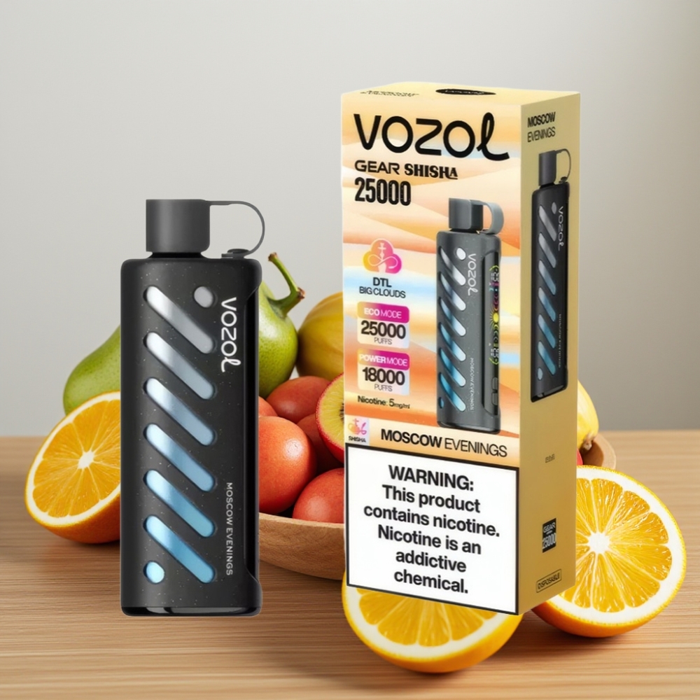VOZOL Gear Shisha 25000 Pufova S.i.L.C Tech Dual Mesh Moskovske Večeri 5mg/ml