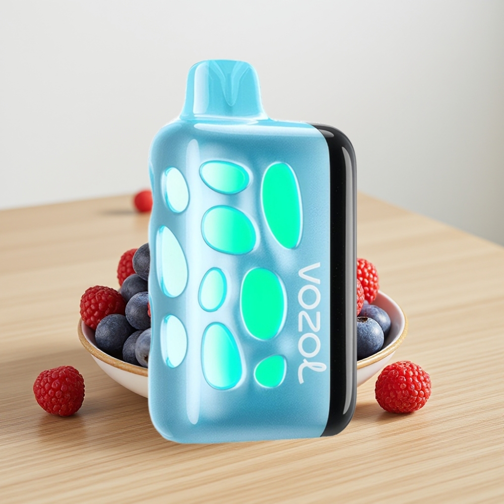 VOZOL RAVE 40000 Disposable Vape Plavi Razz Ice sa 270° Sjajnim Dizajnom i Party Modom