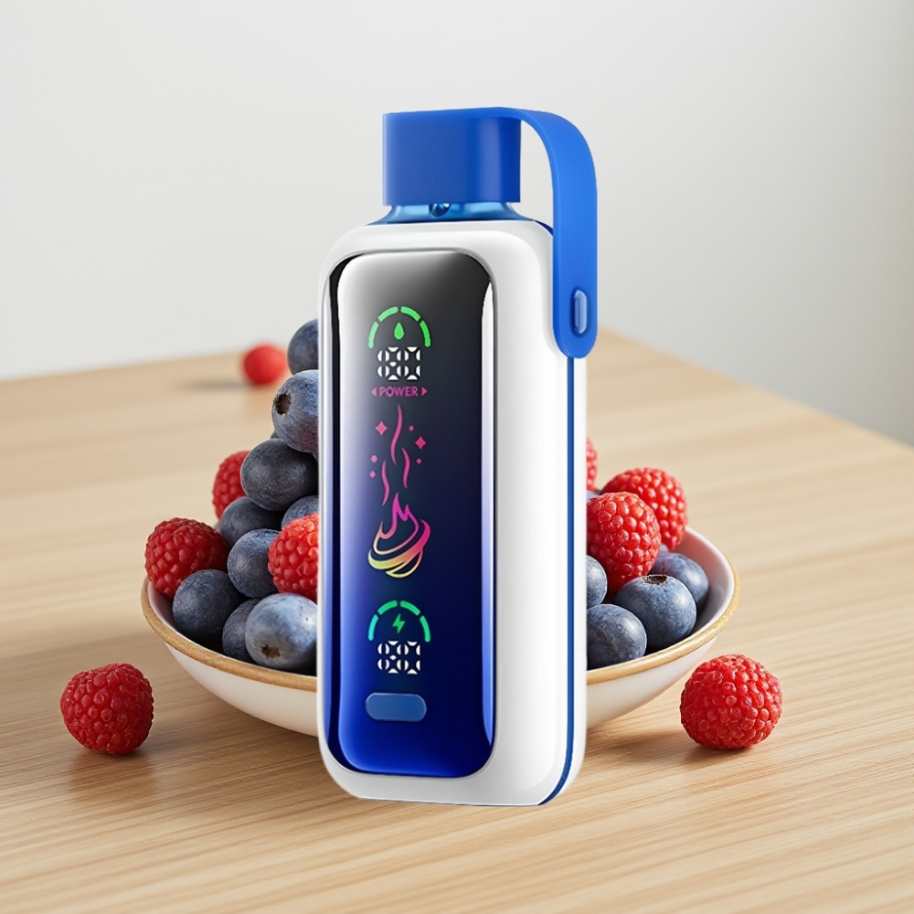 VOZOL Star 20000 Puffs Dvostruka Mreža 2.2" HD Ogledalo Ekran Plavi Razz Led