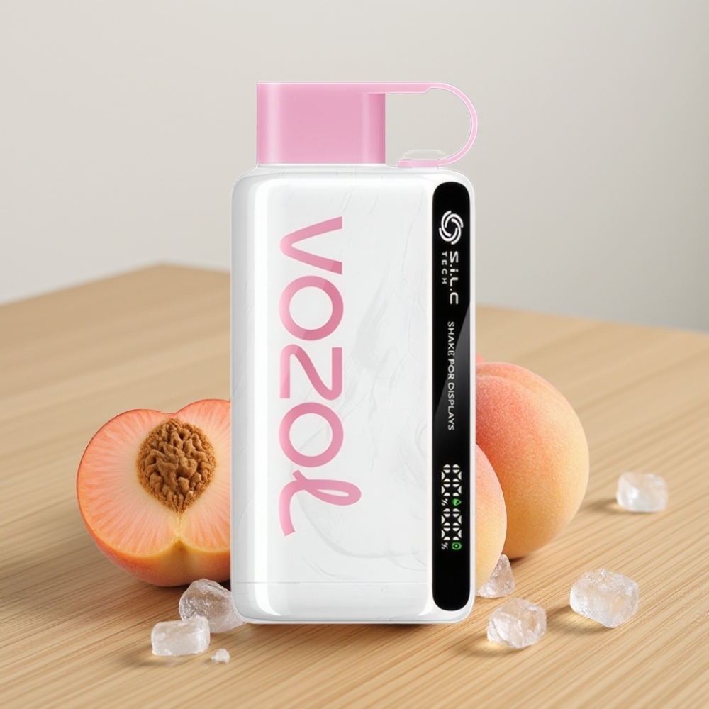 VOZOL STAR 9000/12000 Disposable Vape Brest led sa S.i.L.C TECH i Brza Punjenje - Breskva Led