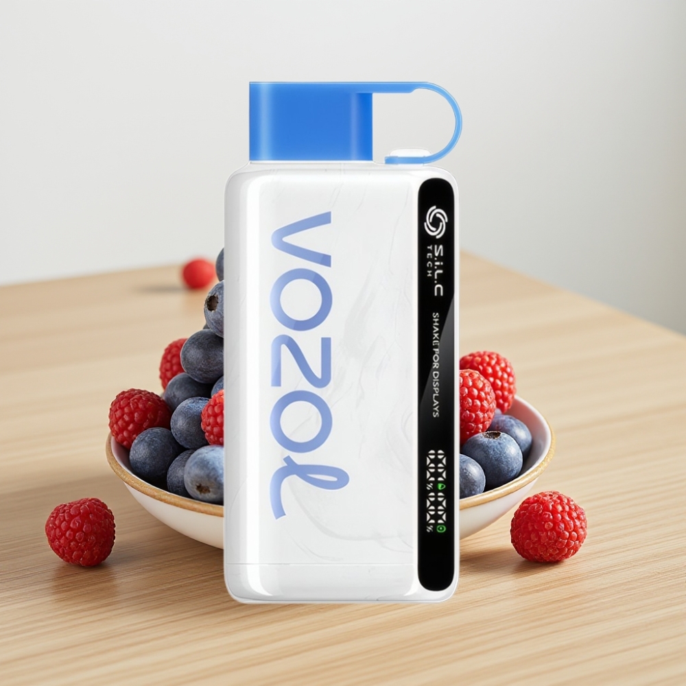 VOZOL STAR 9000/12000 Dispozabilna Vape Plavi Razz Led sa S.i.L.C TECH i Zaštitom Usnika