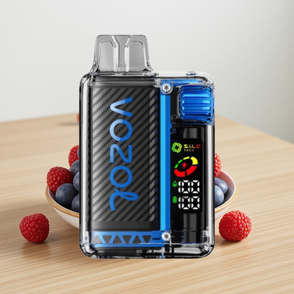 VOZOL Vista 20000 Pufova Punjiva Baterija 650mAh Plava Malina Led Dual Mesh Coil