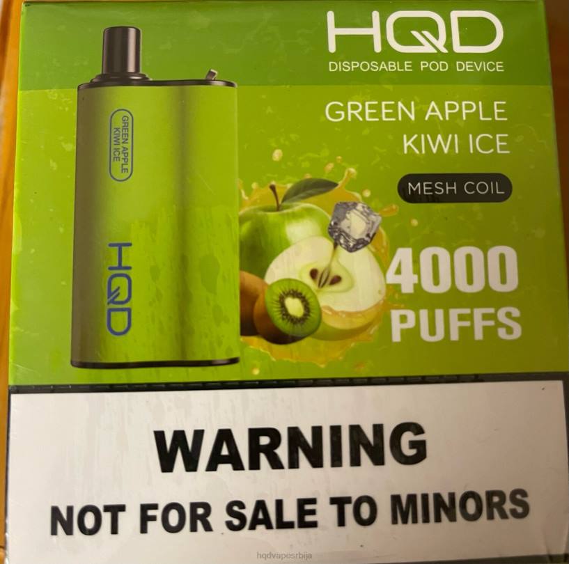 HQD BOX 4000 пуффс зелена јабука киви лед HPD vape beograd 20Z282