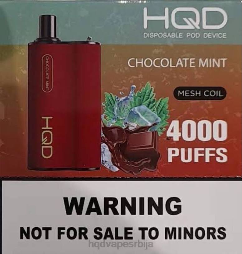 HQD BOX 4000 пуффс чоколадна мента HPD vape srbija 20Z2111