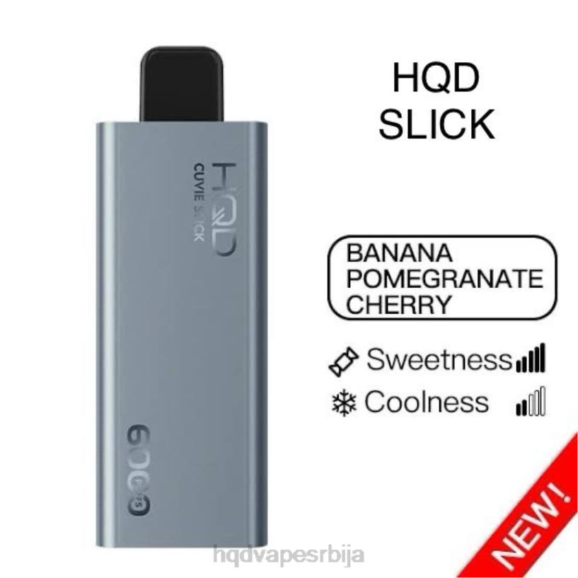 HQD CUVIE SLICK 6000 пуффс глатка банана нар трешња HPD vape beograd 20Z222