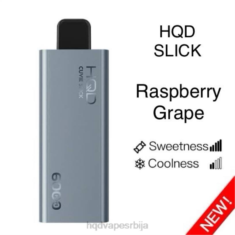 HQD CUVIE SLICK 6000 пуффс углађено грожђе малине HPD vape srbija 20Z221